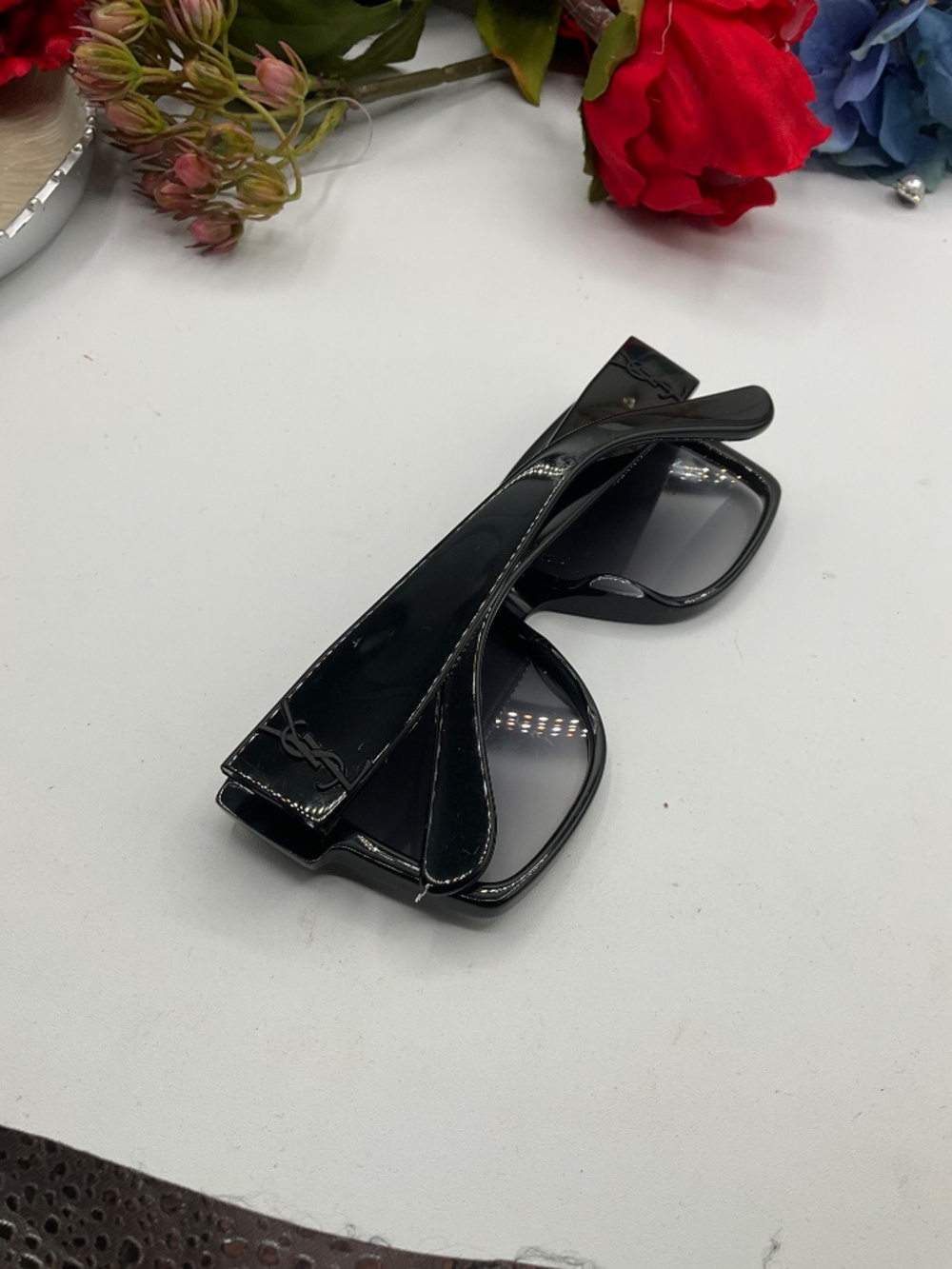 Saint Laurent SL M9/F 002 Shiny Black/Grey Gradient 56-15-145 Sunglasses - Picture 5 of 8